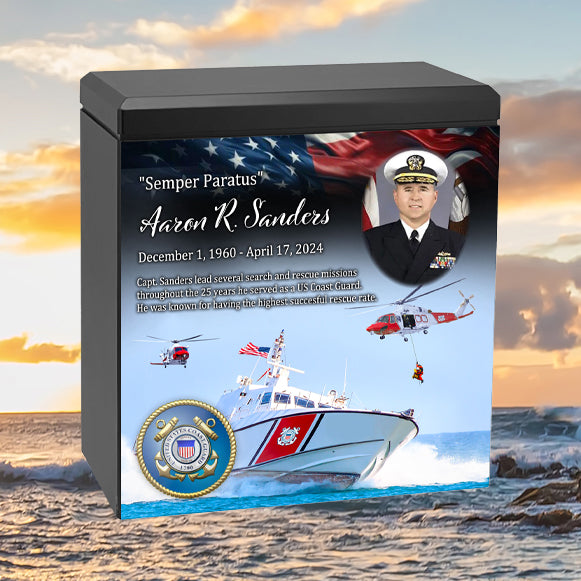 US Coast Guard Remembrance Cremation Adult Photo Urn