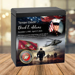 US Marine Corps Remembrance Cremation Adult Photo Urn