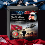 US Marine Corps Remembrance Cremation Adult Photo Urn