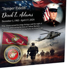 US Marine Corps Remembrance Cremation Adult Photo Urn