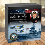 US Navy Remembrance Cremation Adult Photo Urn