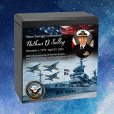 US Navy Remembrance Cremation Adult Photo Urn