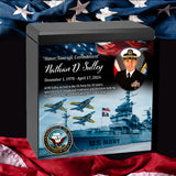 US Navy Remembrance Cremation Adult Photo Urn