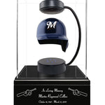 Baseball Cremation Urn & Milwaukee Brewers Hover Helmet Décor