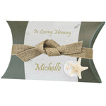 Sea Shell Starfish Fern Peaceful Pillow® Water Burial Cremation Urn - Biodegradable Water Burial At Sea Urn
