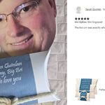 Fisherman Turtle Peaceful Pillow® Water Burial Cremation Urn - Biodegradable Burial At Sea Urn - Wide River Urn
