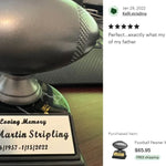 Football Pewter Keepsake Cremation Urn