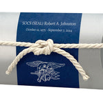 US Navy Trident SEAL Peaceful Pillow® Water Burial Cremation Urn - Biodegradable Burial At Sea Urn