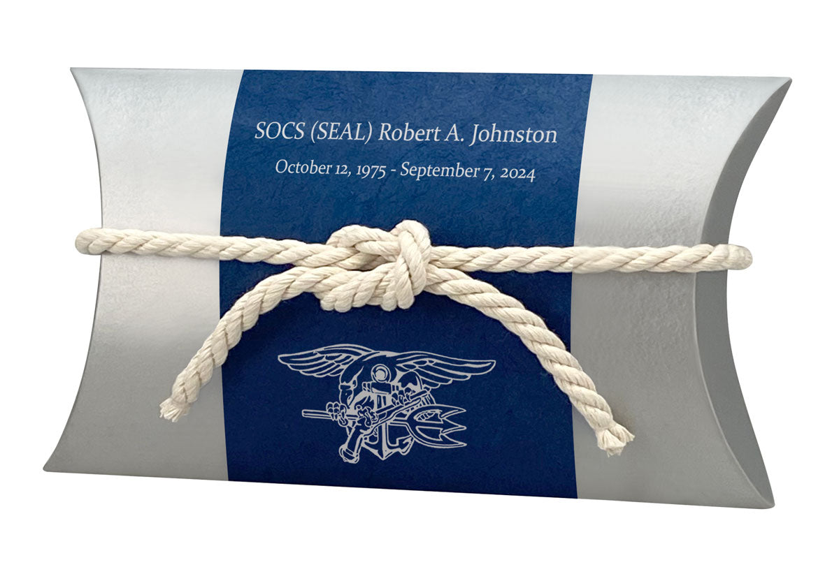 US Navy Trident SEAL Peaceful Pillow® Water Burial Cremation Urn - Biodegradable Burial At Sea Urn