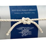 US Navy Trident SEAL Peaceful Pillow® Water Burial Cremation Urn - Biodegradable Burial At Sea Urn