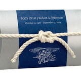 US Navy Trident SEAL Peaceful Pillow® Water Burial Cremation Urn - Biodegradable Burial At Sea Urn