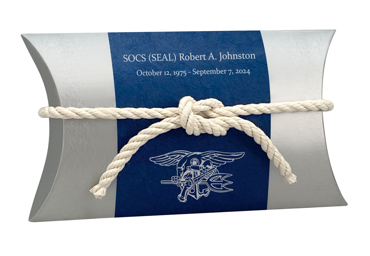 US Navy Trident SEAL Peaceful Pillow® Water Burial Cremation Urn - Biodegradable Burial At Sea Urn