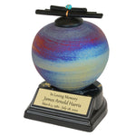 Raku Sticks & Stones Keepsake Urn & Engraved Stand