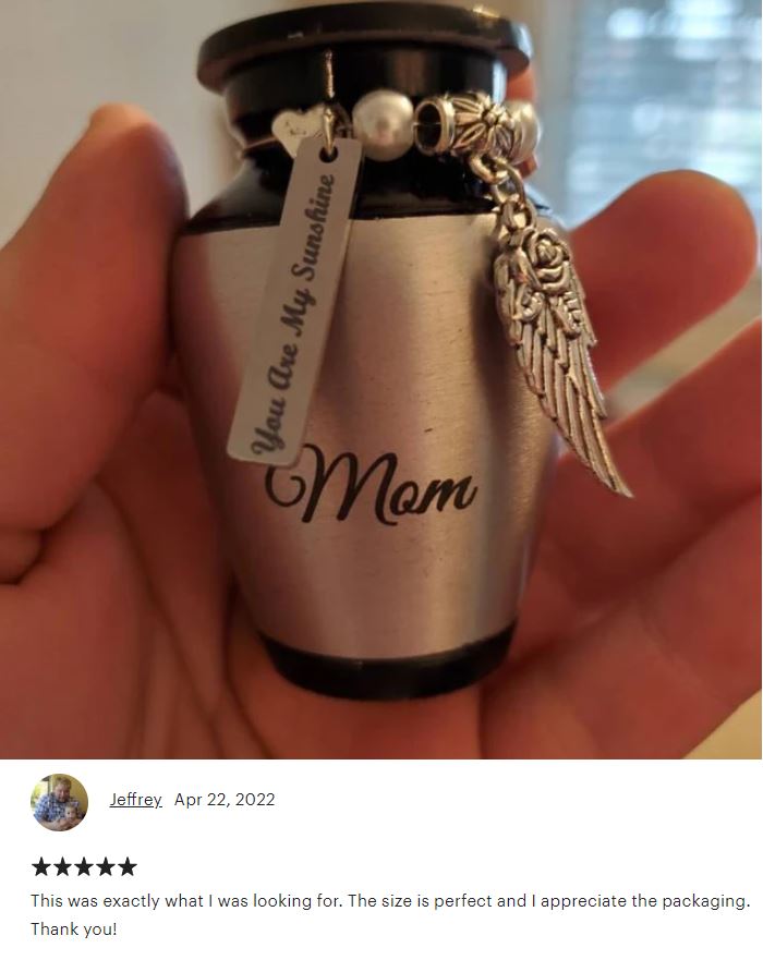 Pewter Keepsake Urn - Love Charms® Option