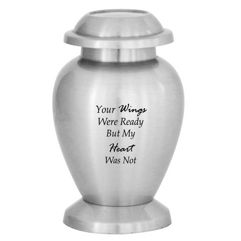 Your Wings Were Ready Pewter Mini Urn - Love Charms® Option