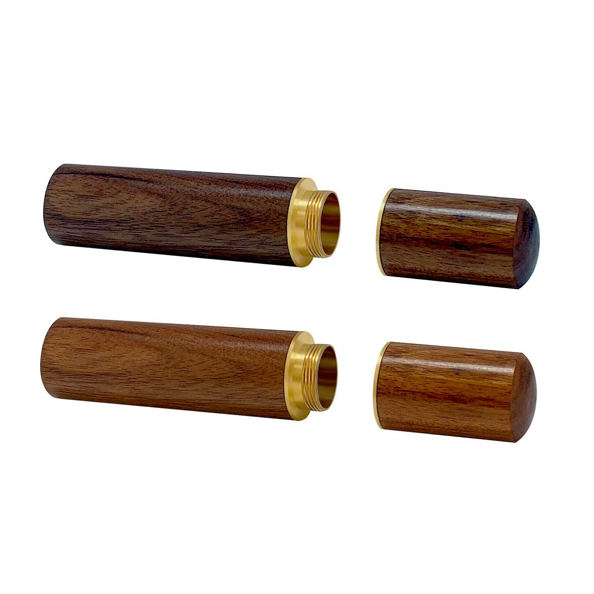 Wooden Tube Keepsake Urn - Choose Dark or Light Wood - Add Hearts