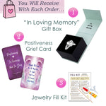 Purple Crystal Heart Cremation Ring Keepsake Urn