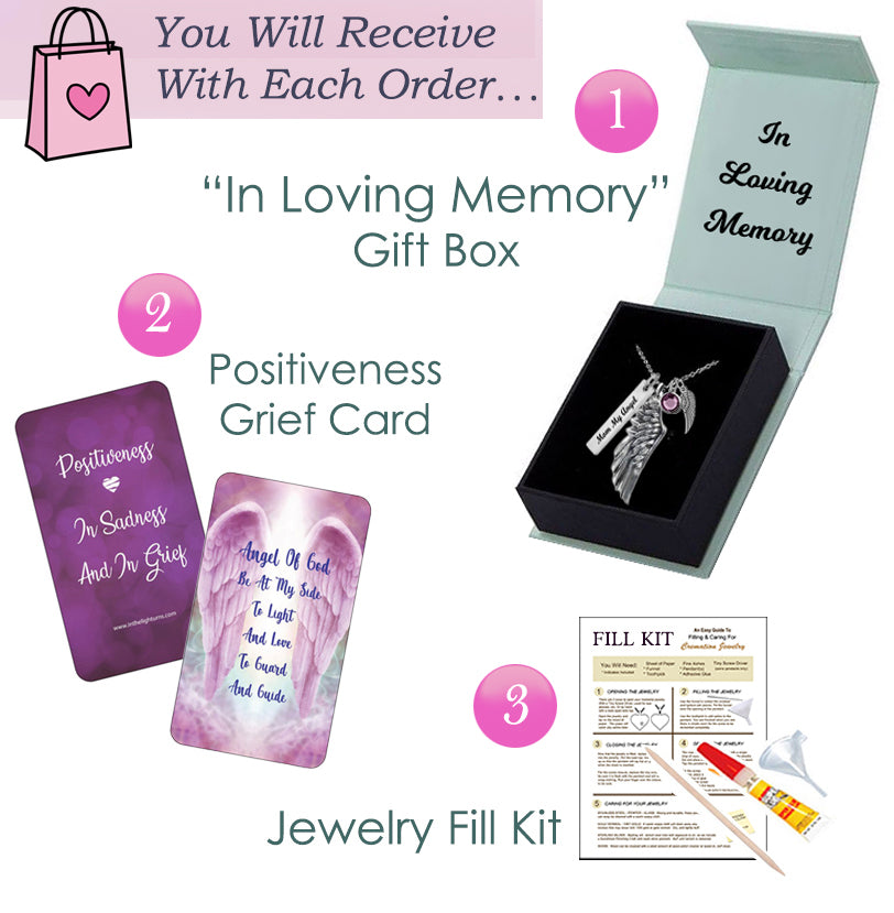 Mourning Tears Cross Cremation Jewelry Urn - Love Charms® Option