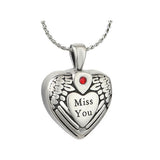 Miss You Red Crystal Jewelry Urn - Love Charms Option