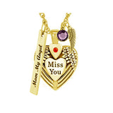 Miss You Gold Necklace Ash Urn - Love Charms™ Option 