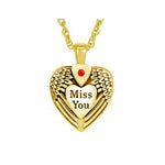 Miss You Gold Necklace Ash Urn - Love Charms™ Option 