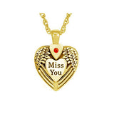 Miss You Gold Necklace Ash Urn - Love Charms™ Option 