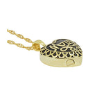Mom Gold Heart Ash Pendant Cremation Urn - Love Charms