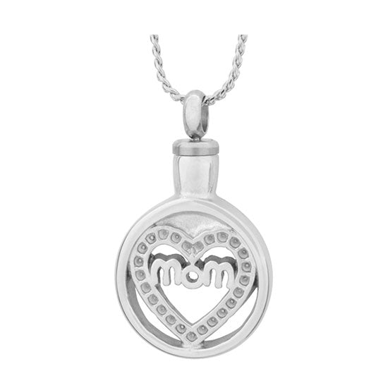 Mom Heart Ash Pendant Urn