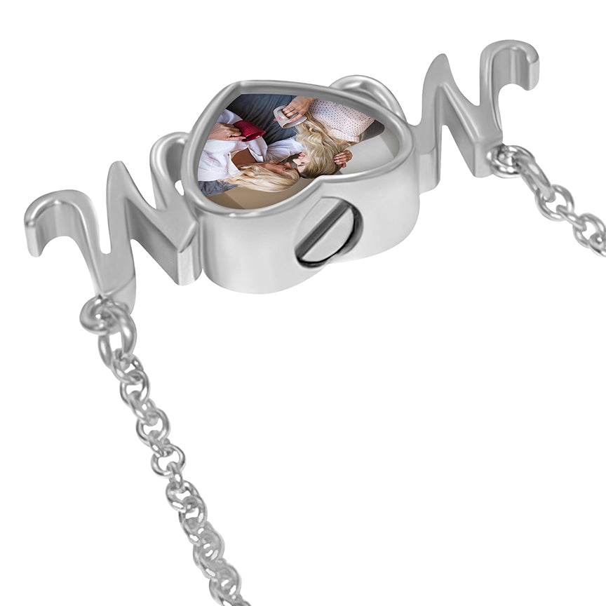 Mom Heart Photo Jewelry Urn Pendant - Love Charms® Option