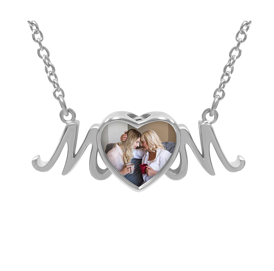Mom Heart Photo Jewelry Urn Pendant - Love Charms® Option