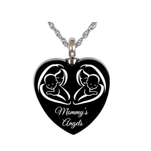 Mommy's Angel Twin Pendant Urn