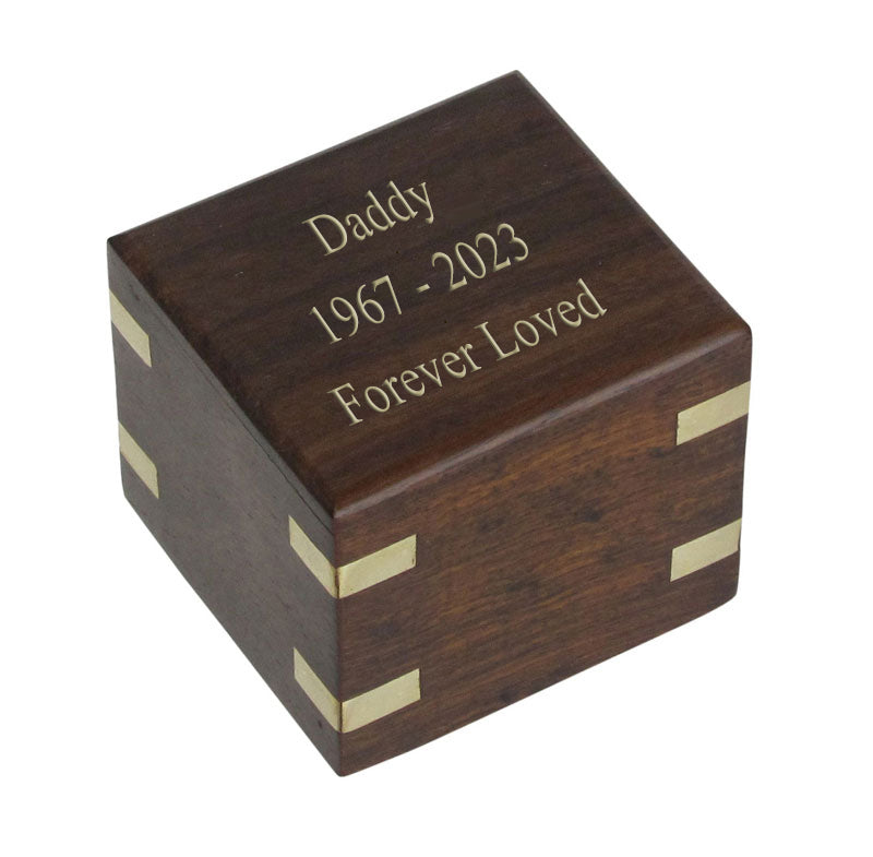 Monarch Brass Wood Mini Keepsake Urn