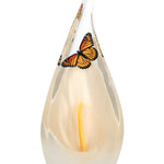 Monarch Butterfly & Calla Lily Keepsake Art Urn - Unique Butterfly Keepsake Urn