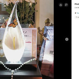 Monarch Butterfly & Calla Lily Cremation Art Urn - Unique Butterfly Memorial