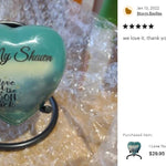 I Love You To The Moon And Back Heart Keepsake Urn - Stand Option