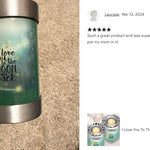 I Love You To The Moon and Back Candle Cremation Urn - Engraving Available - LED Candle Included 