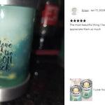 I Love You To The Moon and Back Candle Cremation Urn - Engraving Available - LED Candle Included 