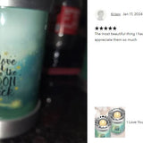 I Love You To The Moon and Back Candle Cremation Urn - Engraving Available - LED Candle Included 