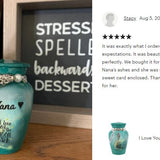 I Love You To The Moon And Back Mini Urn - Love Charms® Option