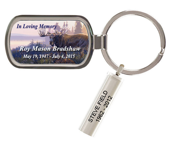 Moose At Sunrise Keychain Urn