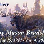 Moose At Sunrise Keychain Urn
