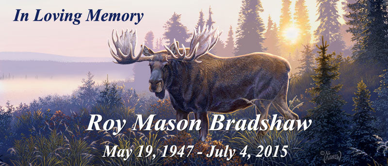 Moose At Sunrise Keychain Urn