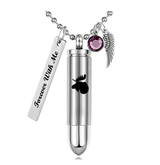 Moose Head Bullet Pendant Urn - Love Charms™ Option 