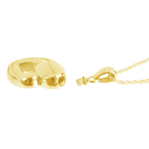 Mother & Child Gold Cremation Pendant Urn
