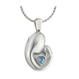 Mother & Child Blue Crystal Ashes Urn - Love Charms™ Option