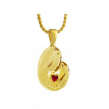 Mother and Child Red Crystal Gold Ashes Urn - Love Charms Option