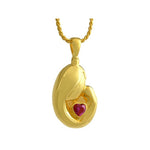 Mother and Child Fuchsia Crystal Gold Pendnat Urn - Love Charms Option