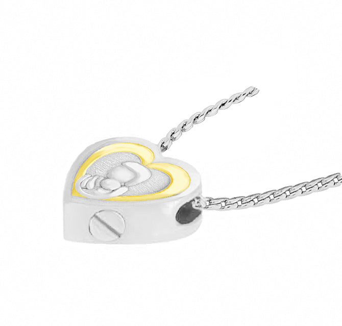 Mother And Child Slider Ash Jewelry Urn - Love Charms™ Option