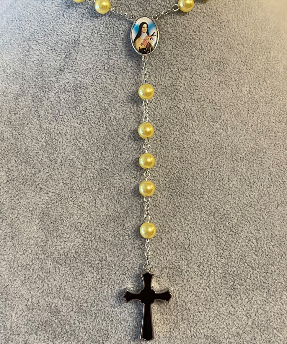 Mother of Mercy Rosary Necklace Urn