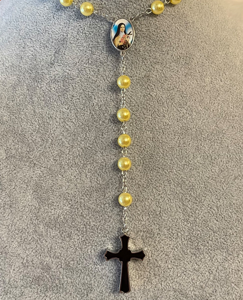 Mother of Mercy Rosary Necklace Urn